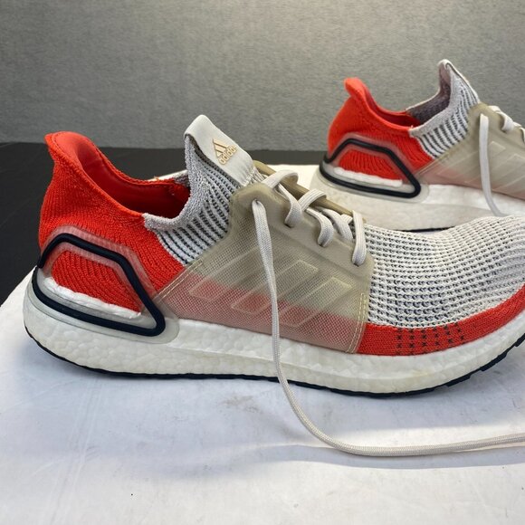 Adidas Ultraboost 19 F35245 Raw White/Active Orange Men\'s Running Shoes Size 11 main image 6